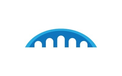 Icona di vettore del modello di progettazione di logo della costruzione del ponte V2