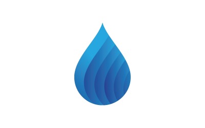 Kropla wody Logo Szablon Ilustracja Wektorowa Projekt V5