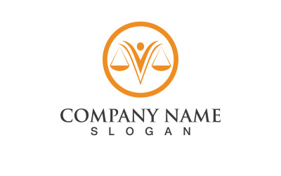 Law Justice Logo und Symbolvektor V5