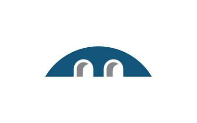 Ponte edifício modelo de design de logotipo ícone de vetor V3