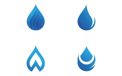 Vattendroppe logotyp mall vektorillustration design V10