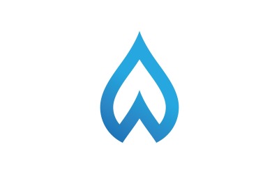 Vattendroppe logotyp mall vektorillustration design V7