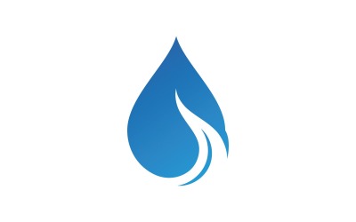 Vodní kapka Logo šablona vektorové ilustrace Design V2