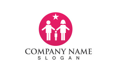 Adoption Family Care Love Logo Vector V11