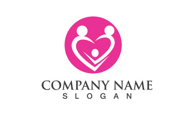 Adozione Family Care Love Logo Vector V10
