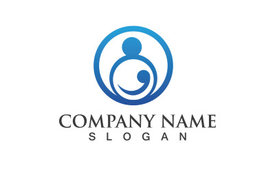 Adozione Family Care Love Logo Vector V15