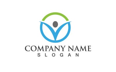 Health People Human Caracter Logo And Symbol V11