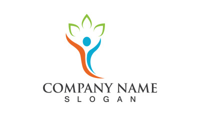 Health People Human Caracter Logo And Symbol V3