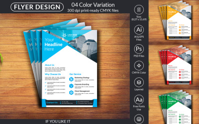 Professionell flygbladsdesignmall V1