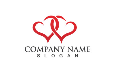 Przyjęcie Family Care Love Logo Vector V20