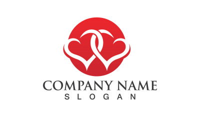 Przyjęcie Family Care Love Logo Vector V22