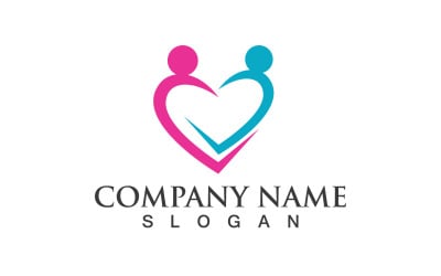 Przyjęcie Family Care Love Logo Vector V4