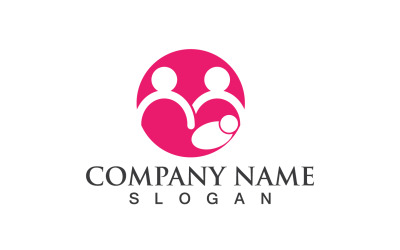 Adoption Menschen Soziale Mutter Logo Vector V3