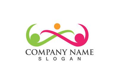 Adoption Personnes Social Mère Logo Vector V2