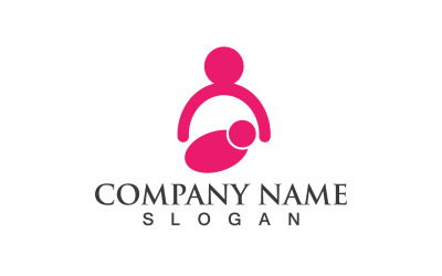 Adozione Persone Social Mother Logo Vector V4
