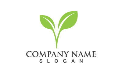 Foglia Eco Green Nature Logo Vector Design V2