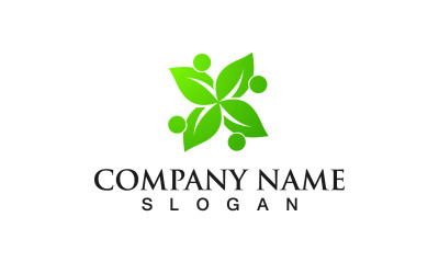 Groupe Personnes Communauté Social Logo Vector V21