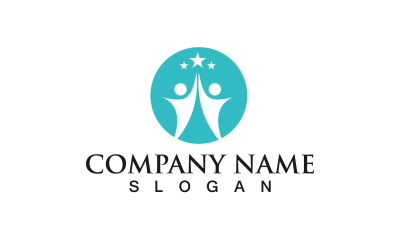 Les gens Star Success Business Logo Vector V1