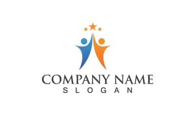 Les gens Star Success Business Logo Vector V3