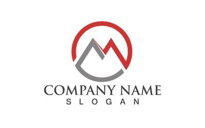 M Initial Letter Business Logo Vector V1