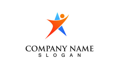 Persone Star Success Business Logo Vector V4