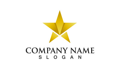Plantilla de logotipo y símbolo de éxito de estrella V5
