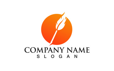 Stylo Plume Vector Logo Et Symbole Vecteur V14