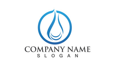 Waterdrop Water Logo Vector Design Element V2