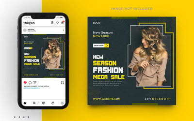 Nuovo look moda vendita post sui social media