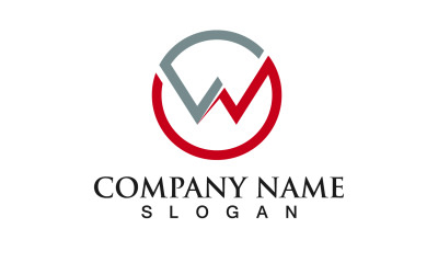 W Anfangsbuchstabe Business Logo Vector V2