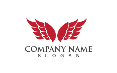 Wing Bird Red Logo Vector Eps Design V7