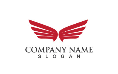 Wing Bird Red Logo Vector Eps Design V8