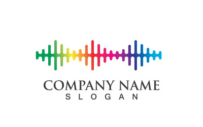 Эквалайзер Sound Wave Logo Music Vector V11