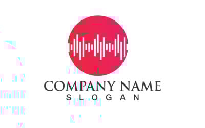 Sound Wave Logo Equalizer Music Vector V7