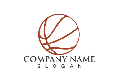 Baloncesto logotipo y símbolo Vector V2