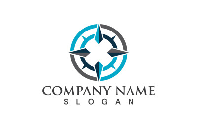 Brújula Logotipo Y Símbolo Ubicación Logotipo V18