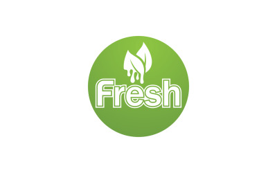 Feuille fraîche Nature Logo Design Vector V6