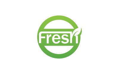 Feuille fraîche Nature Logo Design Vector V7