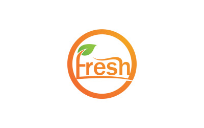 Foglia fresca Natura Logo Design Vector V14