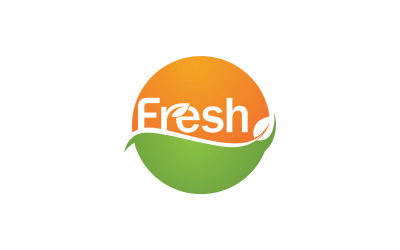 Foglia fresca Natura Logo Design Vector V15