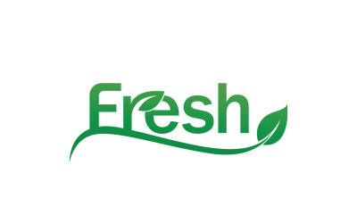 Foglia fresca Natura Logo Design Vector V17