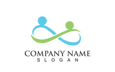 Infinity People Family Care Logo Vector V1