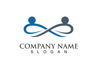 Infinity People Family Care Logo Vector V4