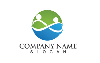 Infinity People Family Care Logo Vector V5