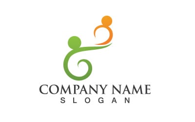 Infinity People Family Care Logo Vector V6