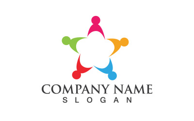 Logotipo de grupo de personas de la comunidad Social V2