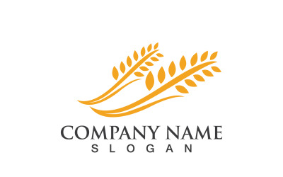 Wheat Rice Food Logo Vector Design V5