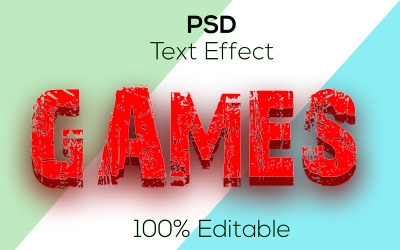 3D-игры | 3d игры Psd текстовый эффект