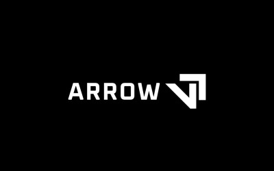 Dopis Arrow Dynamické Abstraktní Logo