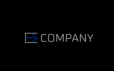 Dynamic Letter E Arrow Logo